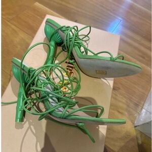 Cult Gaia Mint Green Strappy Heels